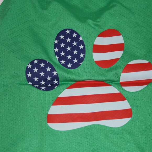 MIANHUATANG Dog Flag Green Shirt Vest XL Mesh Clothes Fits Chest 17.7-19.2" NEW - Picture 7 of 11